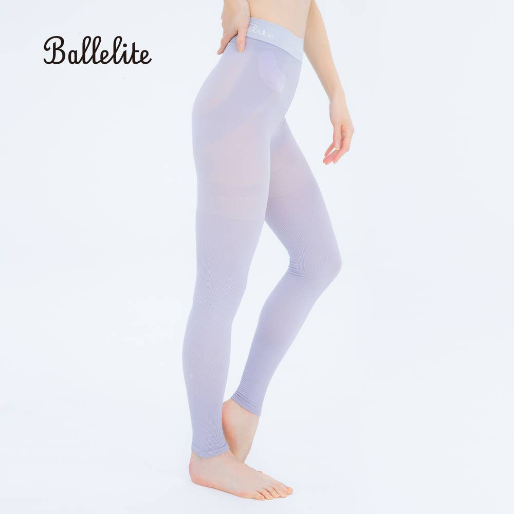 【MASH×GUNZE】骨盤サポート着圧レギンス 細リブ80デニール